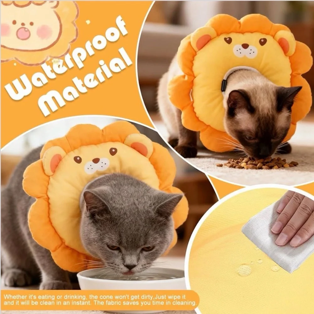 Soft, Cat cone / E collar, for after surgery to prevent licking